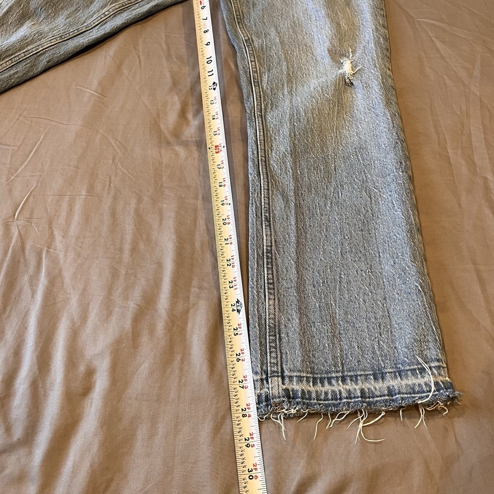 Abercrombie & Fitch 90s Straight Ultra High Rise Jeans Curve Love Raw Hem 27 4 - Picture 4 of 9